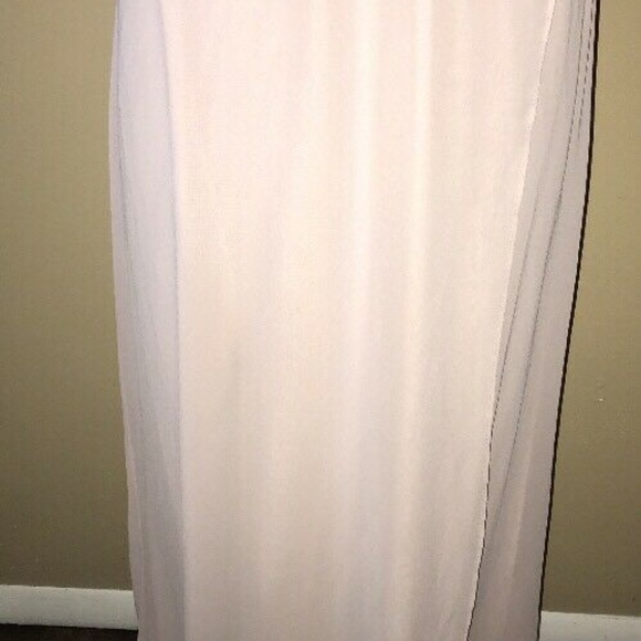 NEW Express Chiffon Ruffle Off The Shoulder Maxi D - Picture 4 of 5